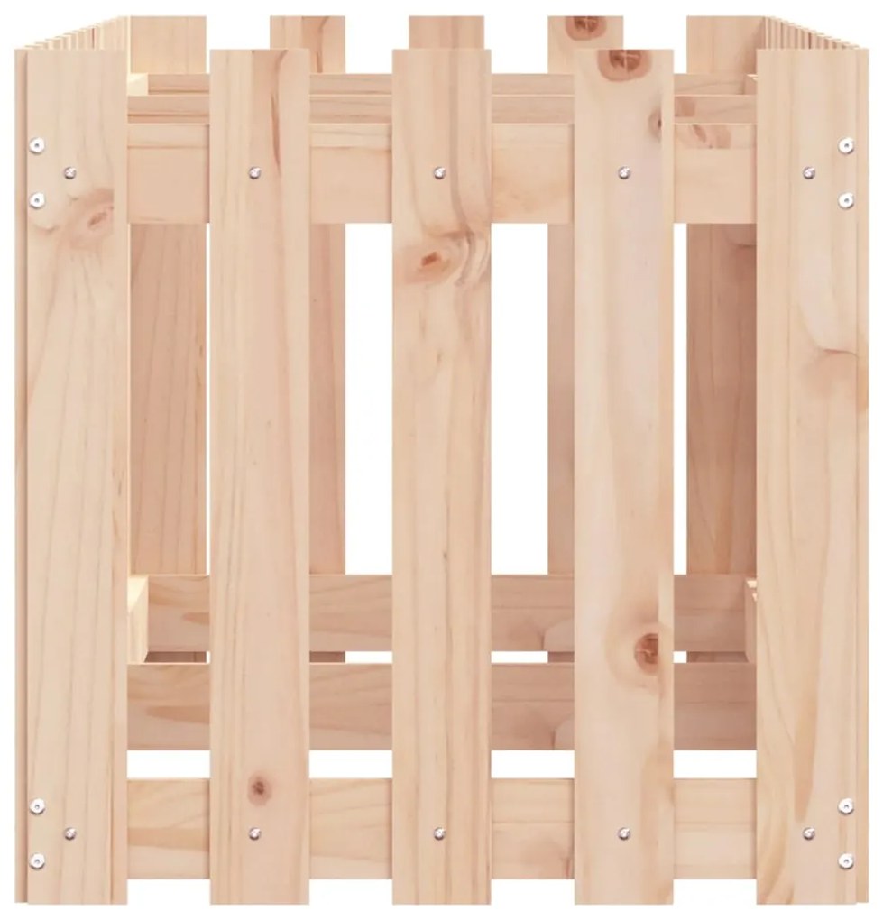 Canteiro elevado c/ design de cerca 150x50x50 cm pinho maciço