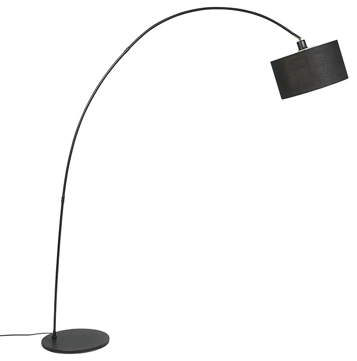 LED Candeeiro de pé moderno em arco preto com WiFi G95 - Vinossa Moderno