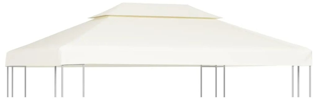 Cobertura de substituição p/ gazebo 310 g/m² branco nata 3x4 m