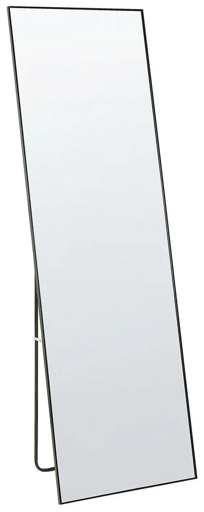 Espelho de pé em metal preto 50 x 156 cm BEAUVAIS Beliani