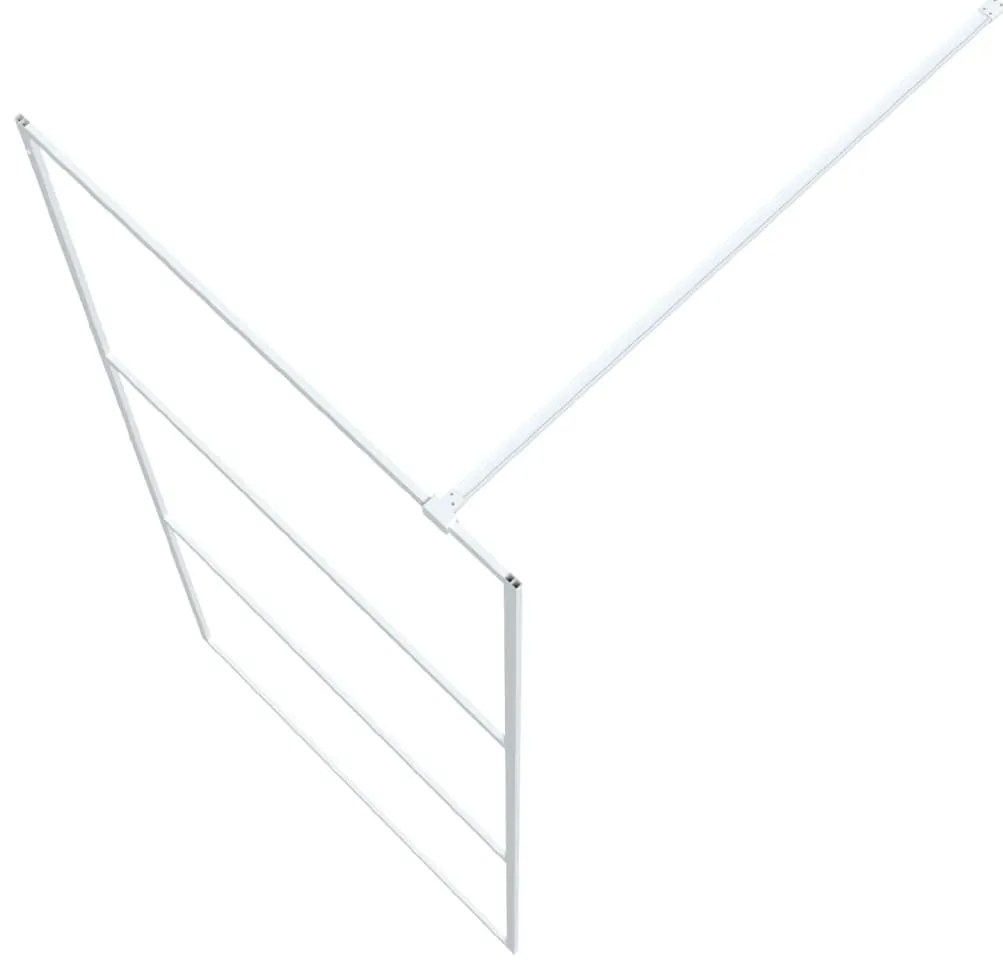 Divisória de chuveiro 90x195 cm vidro transparente ESG branco