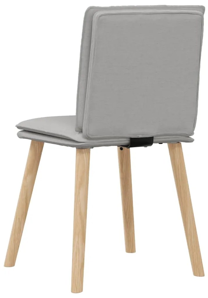 Cadeiras de jantar 6 pcs tecido cinza nuvem