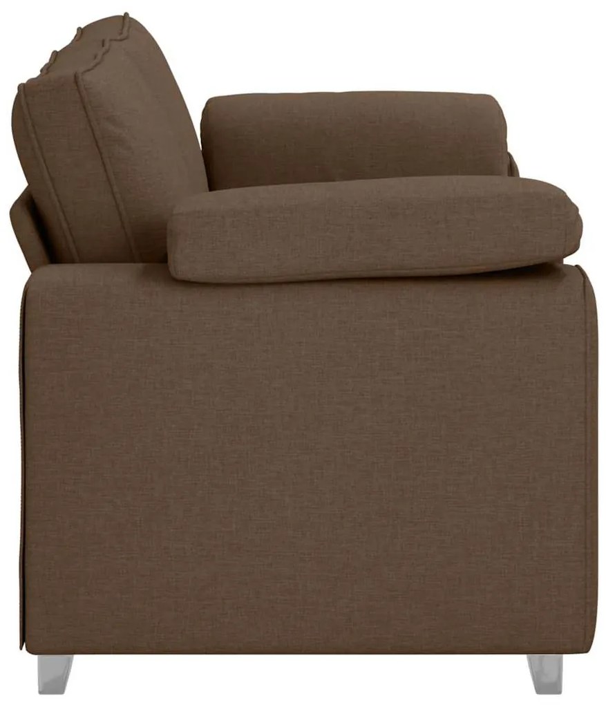 Sofá Loveseat Castanho de 140 cm em Tecido