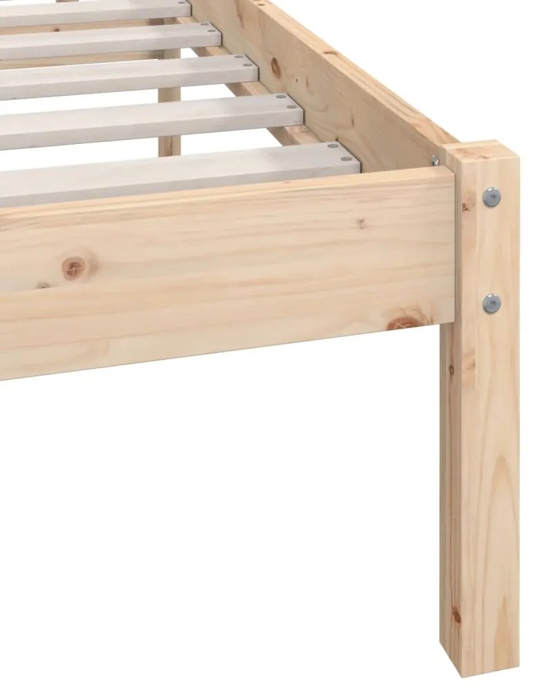 Estrutura de cama casal 135x190 cm pinho maciço