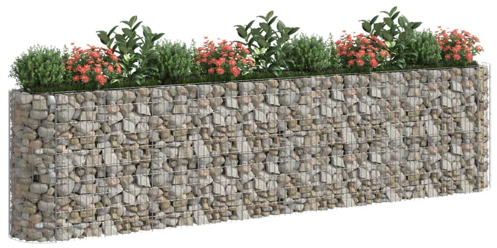 Canteiro elevado/cesto gabião 400x50x100 cm ferro galvanizado