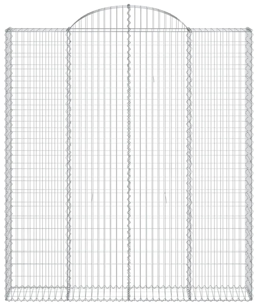 Cestos gabião arqueados 10 pcs 200x30x220/240 ferro galvanizado