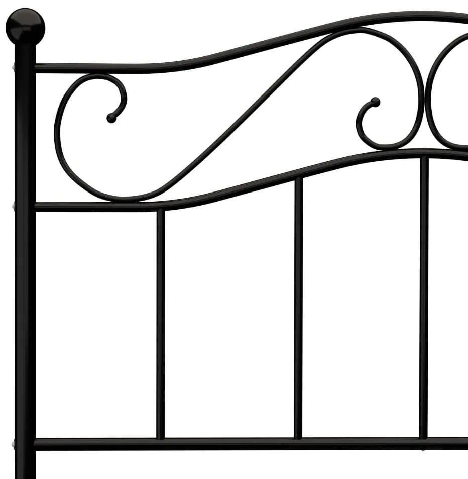 Estrutura de cama 100x200 cm metal preto