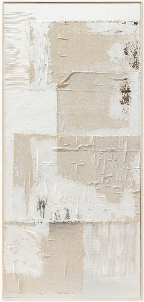 Quadro em tela com moldura pintado à mão Almond