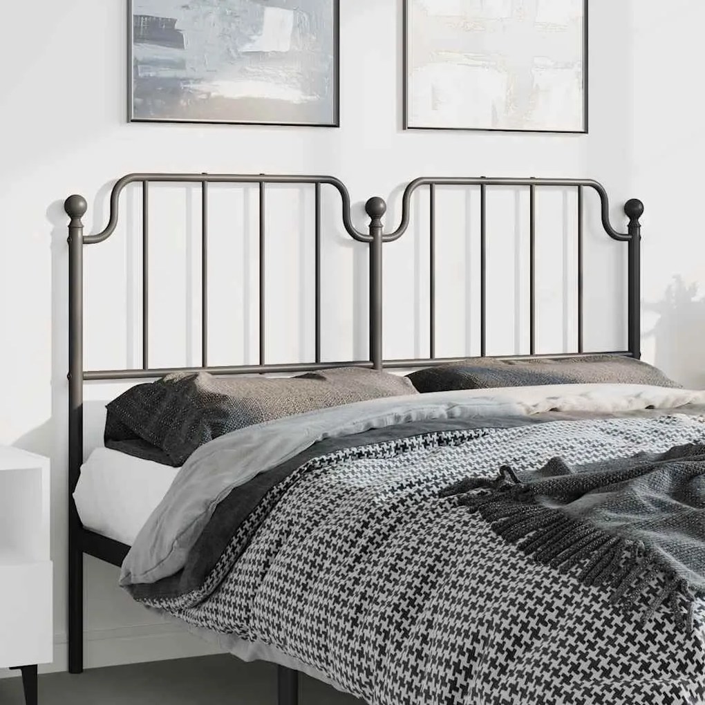 Cabeceira de cama 135 cm metal preto