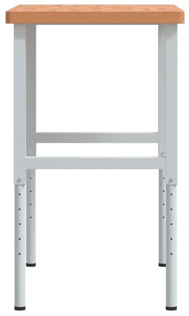 Bancada retangular 100x60x(73-99,5) cm madeira de faia maciça