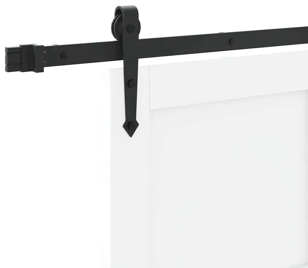 Porta Deslizante vidaXL com Conjunto de Hardware Branca 78x211 cm Made