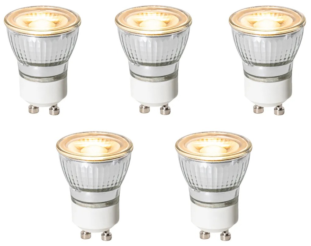 Conjunto de 5 lâmpadas LED GU10 reguláveis em 3 níveis 35mm 4W 220 lm 2700K