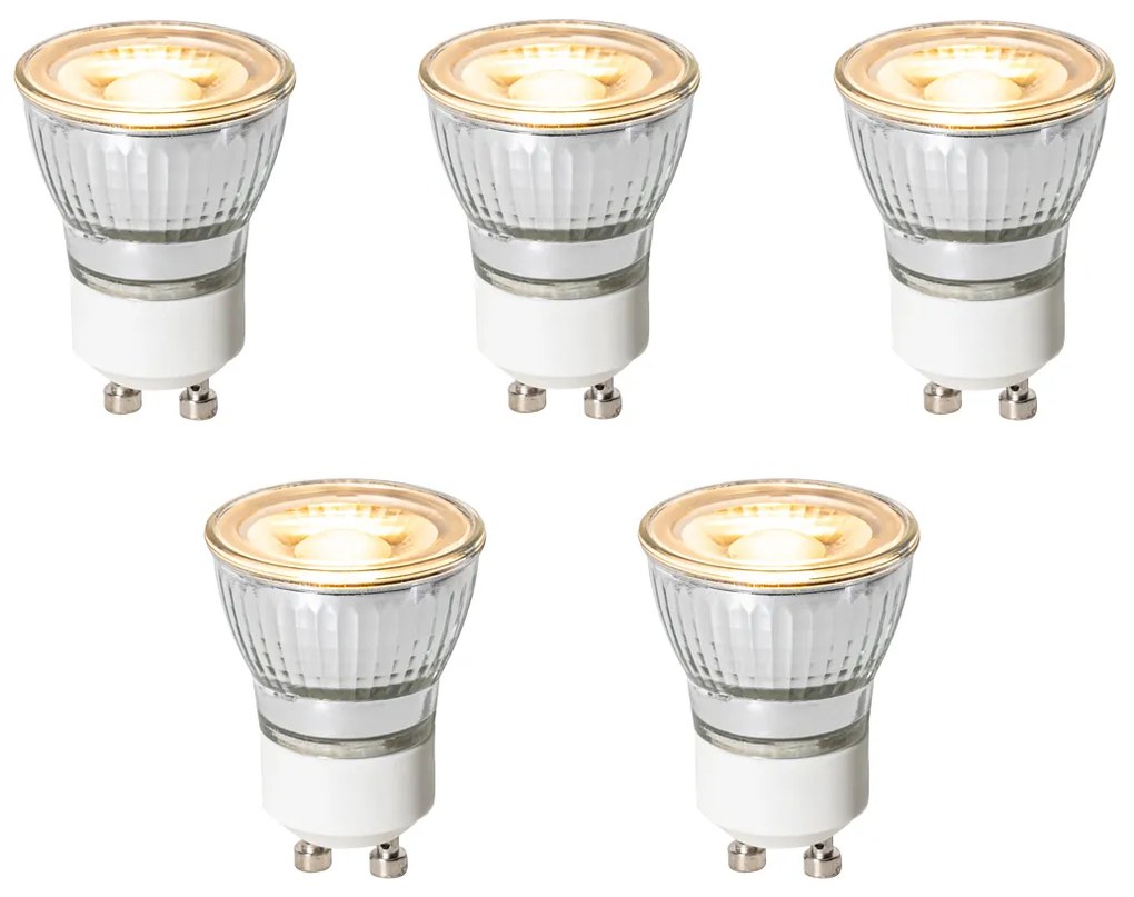 Conjunto de 5 Lâmpadas LED GU10 reguláveis em 3 passos 35mm 4W 220 lm 2700K