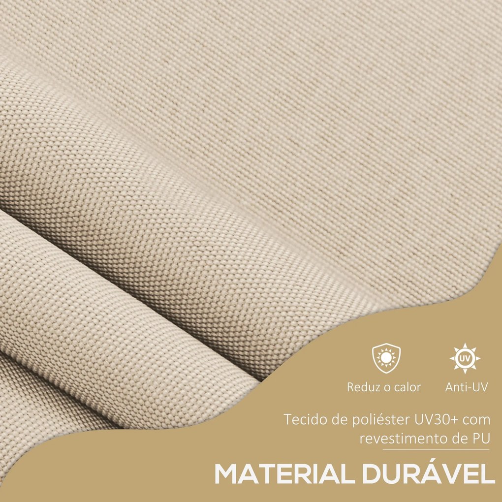 Toldo Manual Retrátil com Manivela 350x120x210-300 cm Toldo para Varan
