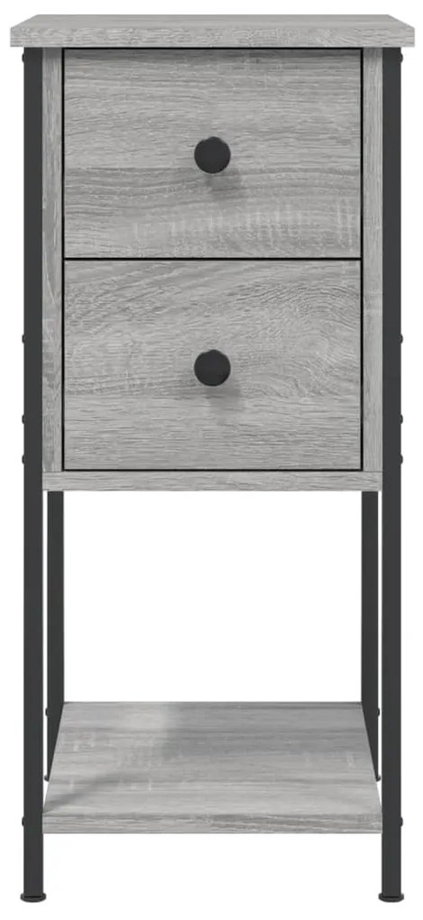 Mesa de cabeceira 32x42x70 cm derivados madeira sonoma cinza