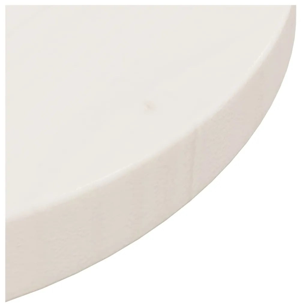 Tampo de mesa pinho maciço Ø30x2,5 cm branco