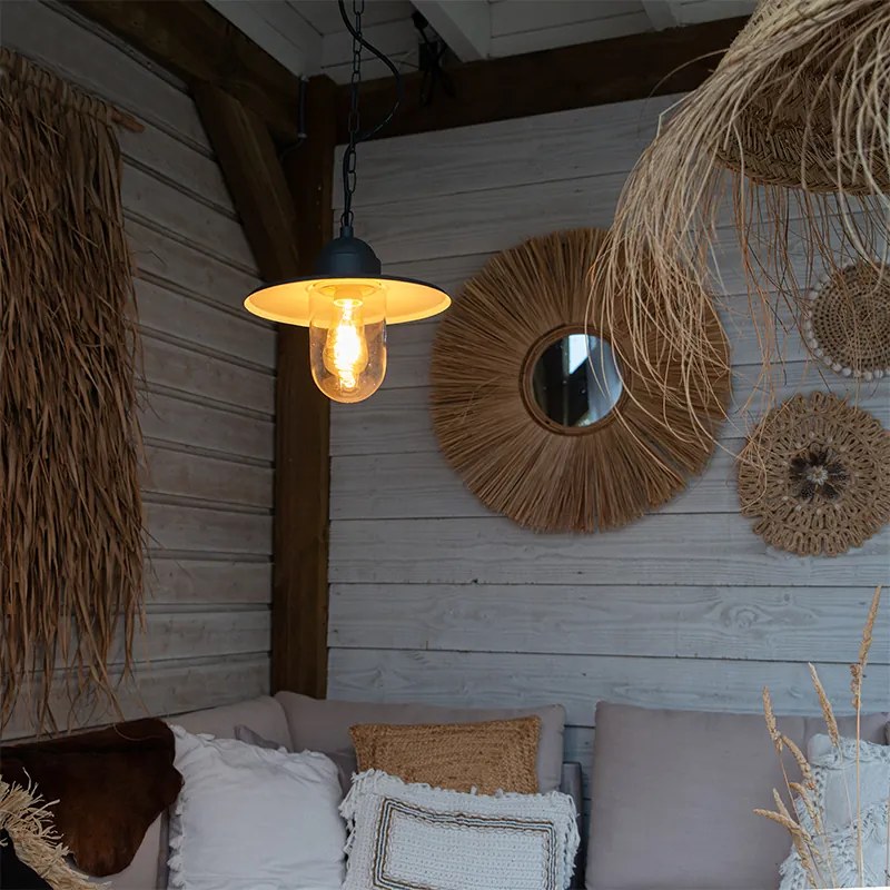 Candeeiro suspenso inteligente para exterior Antracite IP44 incl. WiFi ST64 - Kansas Graphite