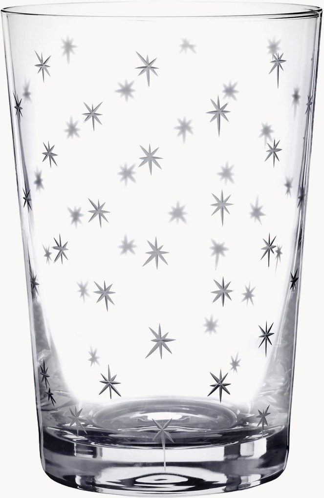 Copos em cristal artesanais Stars, conjunto de 6