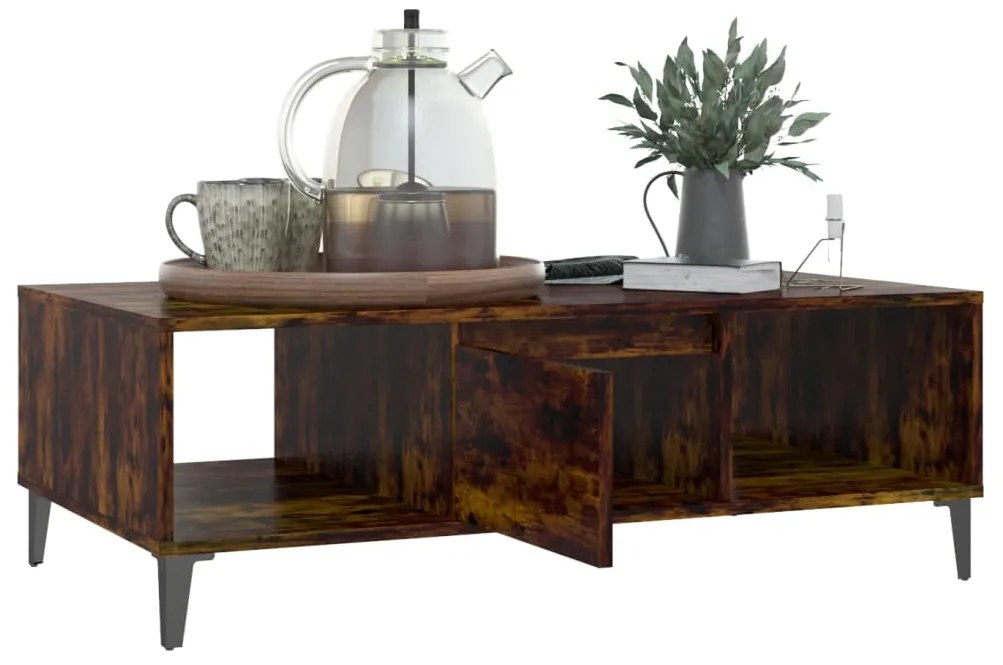 Mesa de centro derivados de madeira carvalho fumado