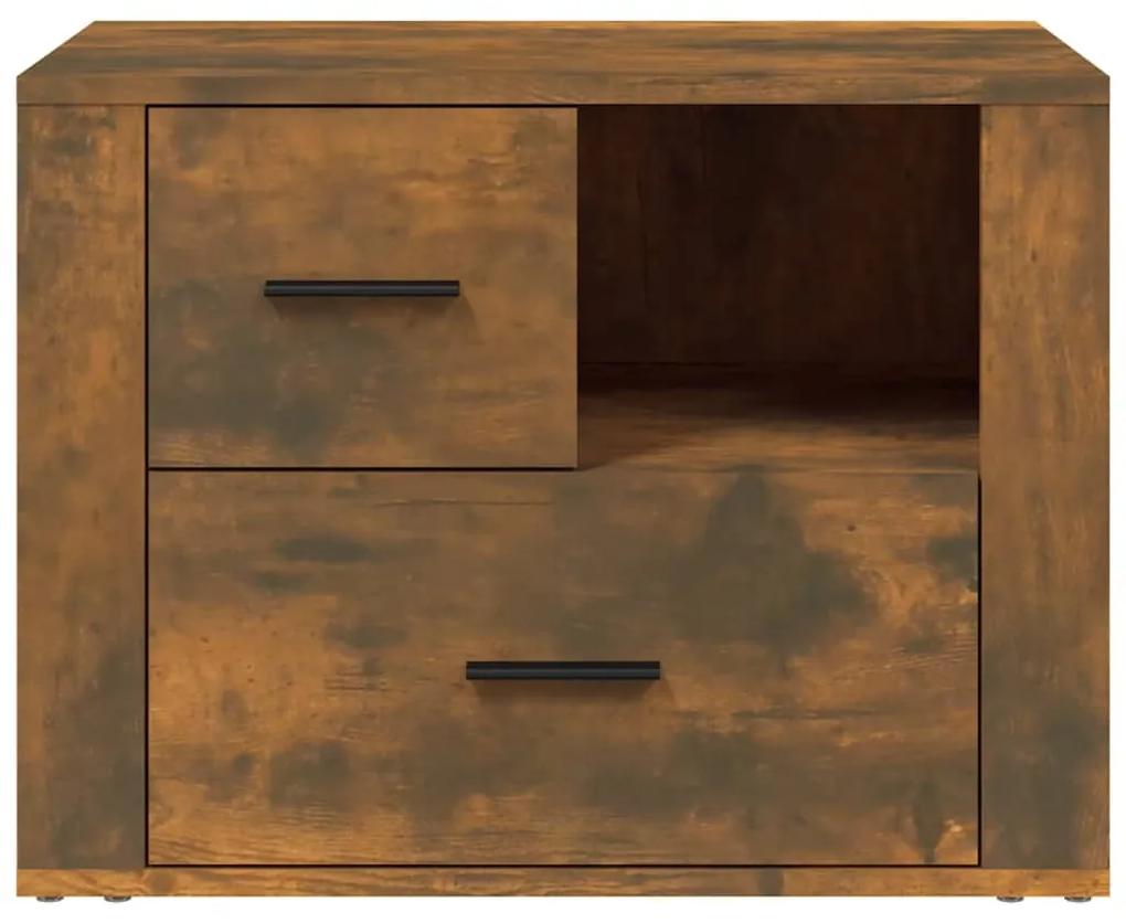 Mesa de cabeceira 60x36x45 cm derivados madeira carvalho fumado