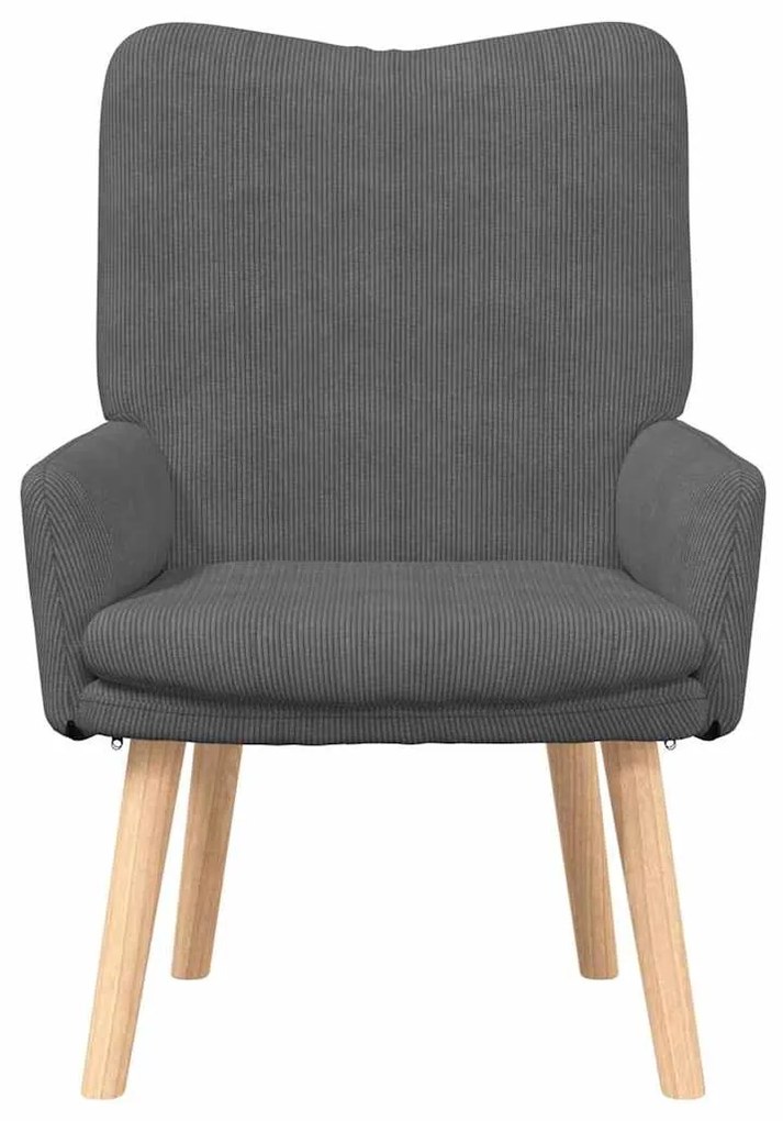 Poltrona Relaxante VidaXL em Tecido de Corduroy Cinza Escuro