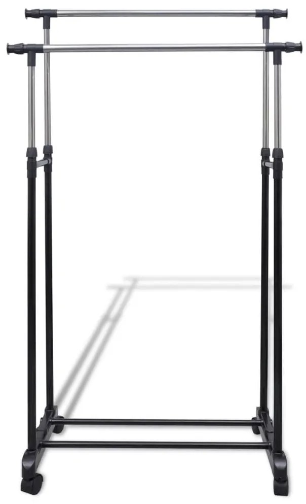 Cabides para roupas ajustáveis com 2 varões 2 pcs