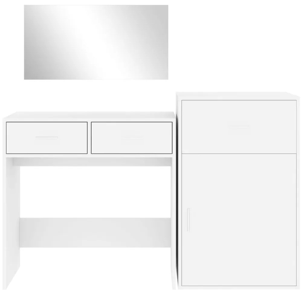 Conjunto de toucador 3 pcs derivados de madeira branco