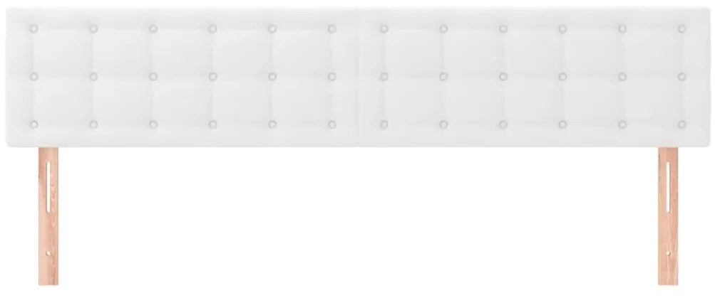 Cabeceira de cama 2 pcs couro artificial 100x5x78/88 cm branco