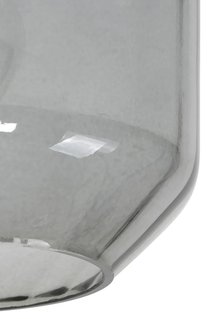 LED Candeeiro de teto inteligente latão com vidro fumê incl. Wifi A60 - Stiklo Moderno