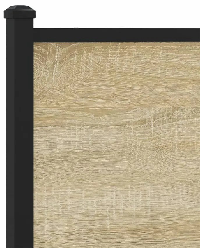 Cabeceira de cama 107 cm derivados madeira/aço carvalho sonoma