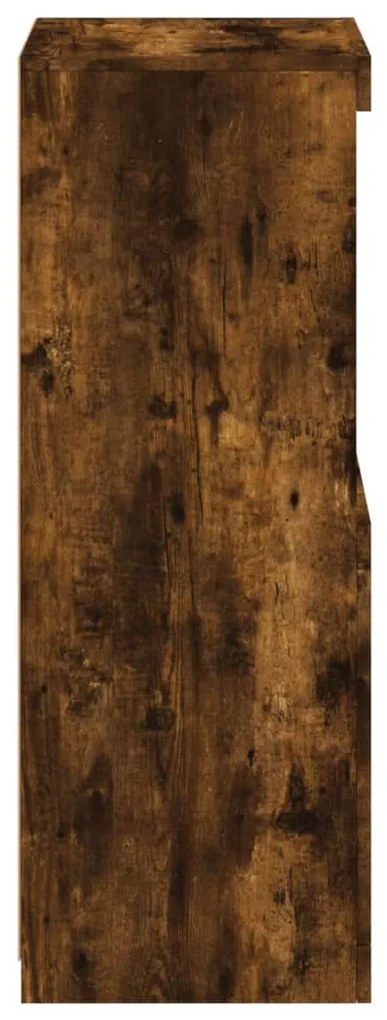 Aparador com luzes LED 41x37x100 cm carvalho fumado