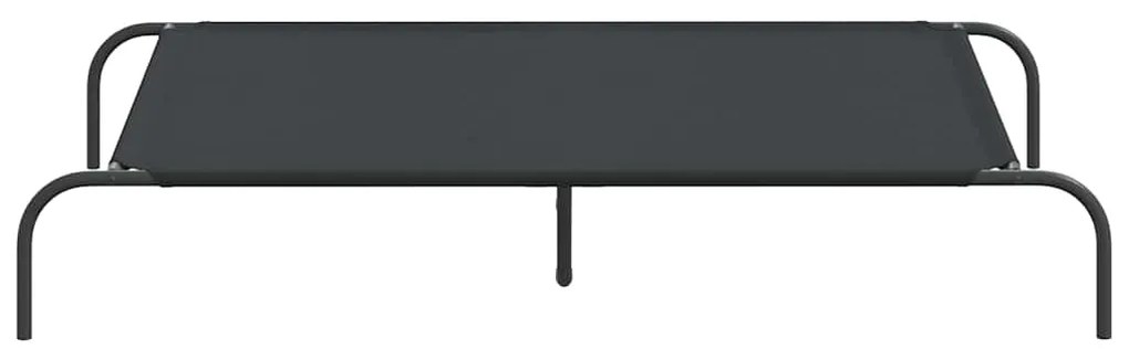 Cama para cães elevada 130x80x20cm tecido oxford e aço preto