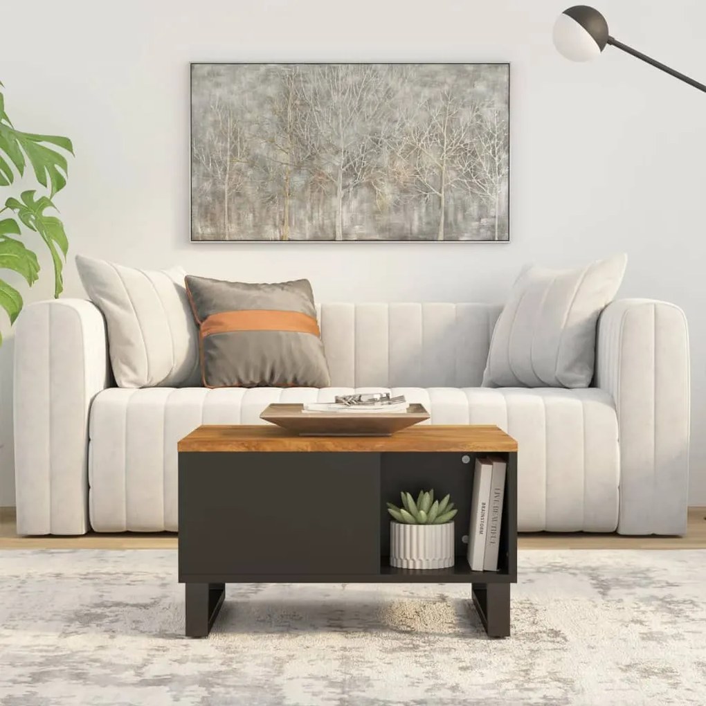 vidaXL Mesa de centro 60x50x35 cm madeira de mangueira maciça