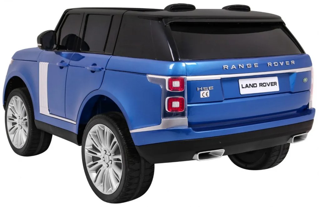 Carro elétrico para Crianças 24V 4x4 2 Lugares Range Rover HSE Rodas de EVA, Assento de couro Azul Pintado