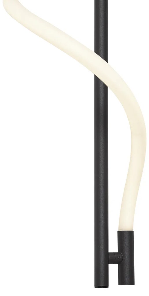 Candeeiro de Parede Moderno Preto Incl. LED Regulável em 3 Níveis - Twirl