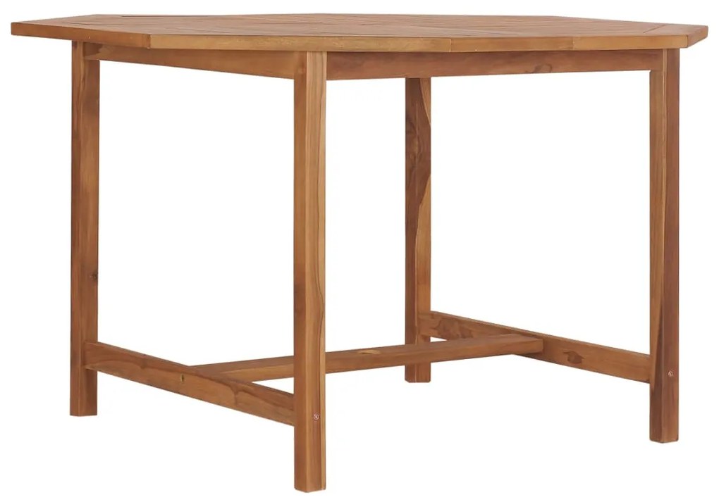 vidaXL Mesa de jardim 120x120x75 cm madeira de teca maciça