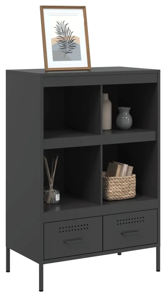 Móvel alto 68x39x101,5 cm aço preto