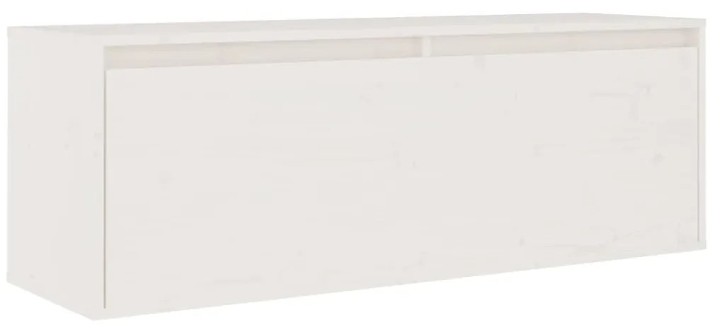Móveis de TV 5 pcs madeira de pinho maciça branco