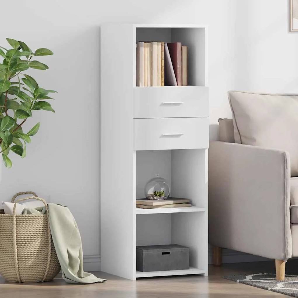 vidaXL Armário alto 40x42,5x124 cm derivados de madeira branco
