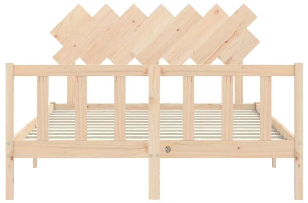 Cama sem colchão 140x190 cm madeira de pinho maciça