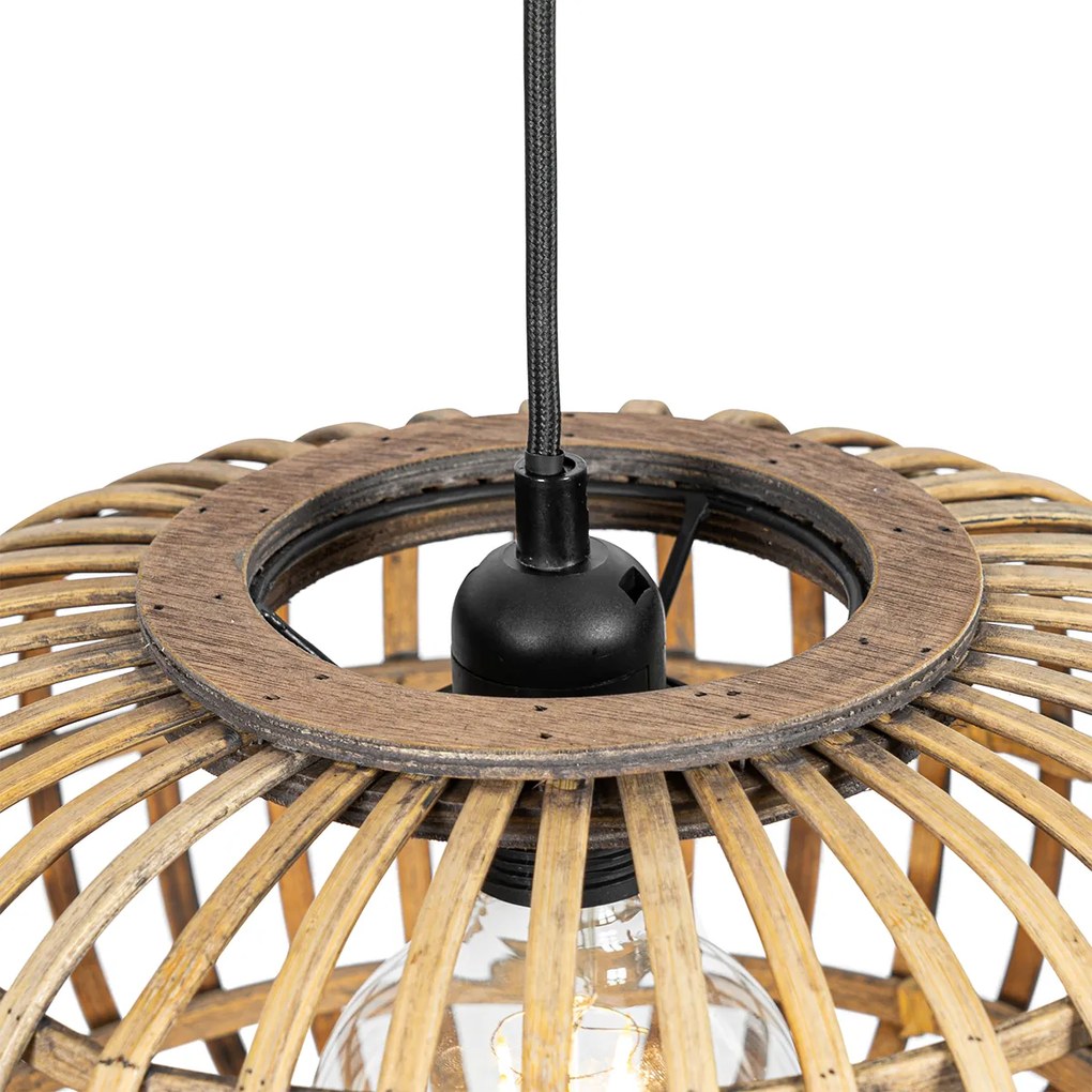 Candeeiro de suspensão oriental bambu 32 cm - Amira Oriental