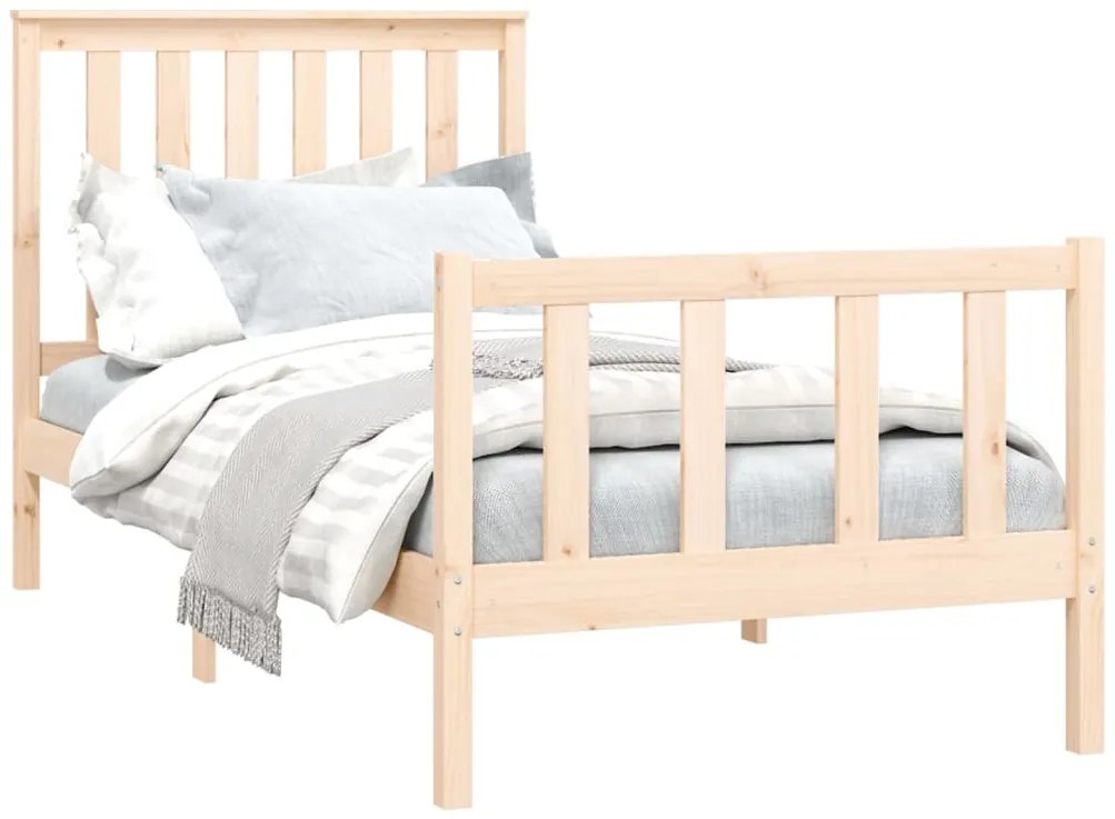Cama sem colchão 100x200 cm madeira de pinho maciça