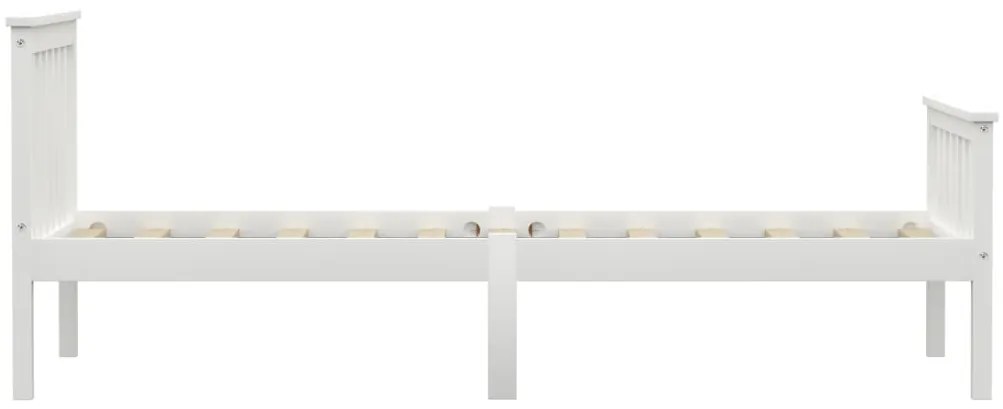 Estrutura de cama em pinho maciço 90x200 cm branco