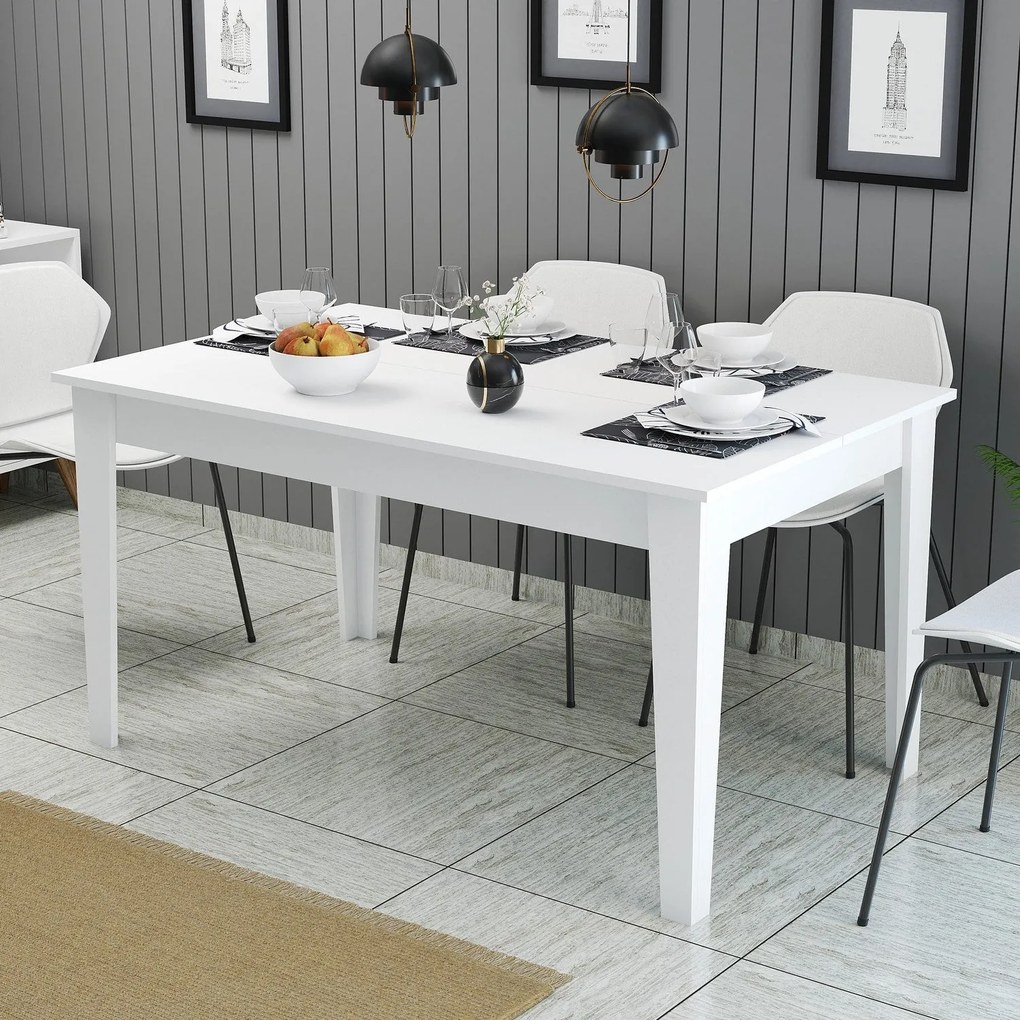 Mesa de Jantar Milan500 – Branco – 145x75x88 cm