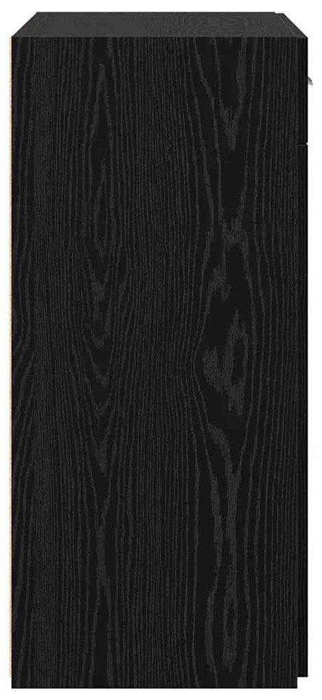 Armário de Armazenamento Carvalho Preto 80x42,5x93,5 cm Madeira engenh