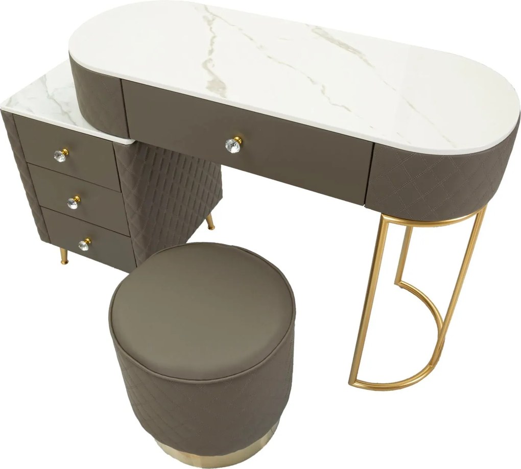 BED DESK SHARON GREY WITH STOOL CM 120X40X75 (STOOL SIZE Ø36X39)