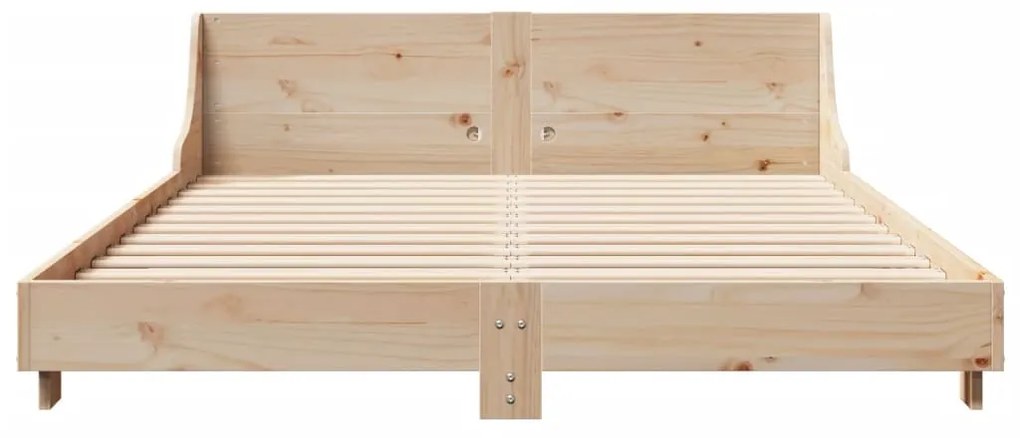 Cama sem colchão 140x190 cm madeira de pinho maciça