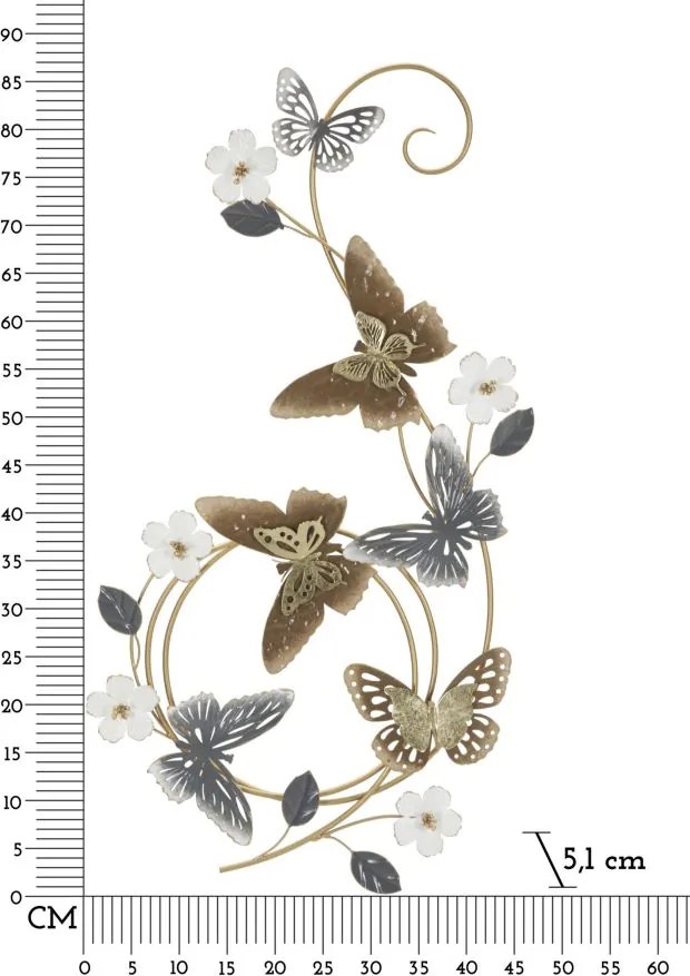 PAINEL DE PAREDE DE FERRO DELIS 45,1X5,1X87,6 CM MULTICOLORIDO