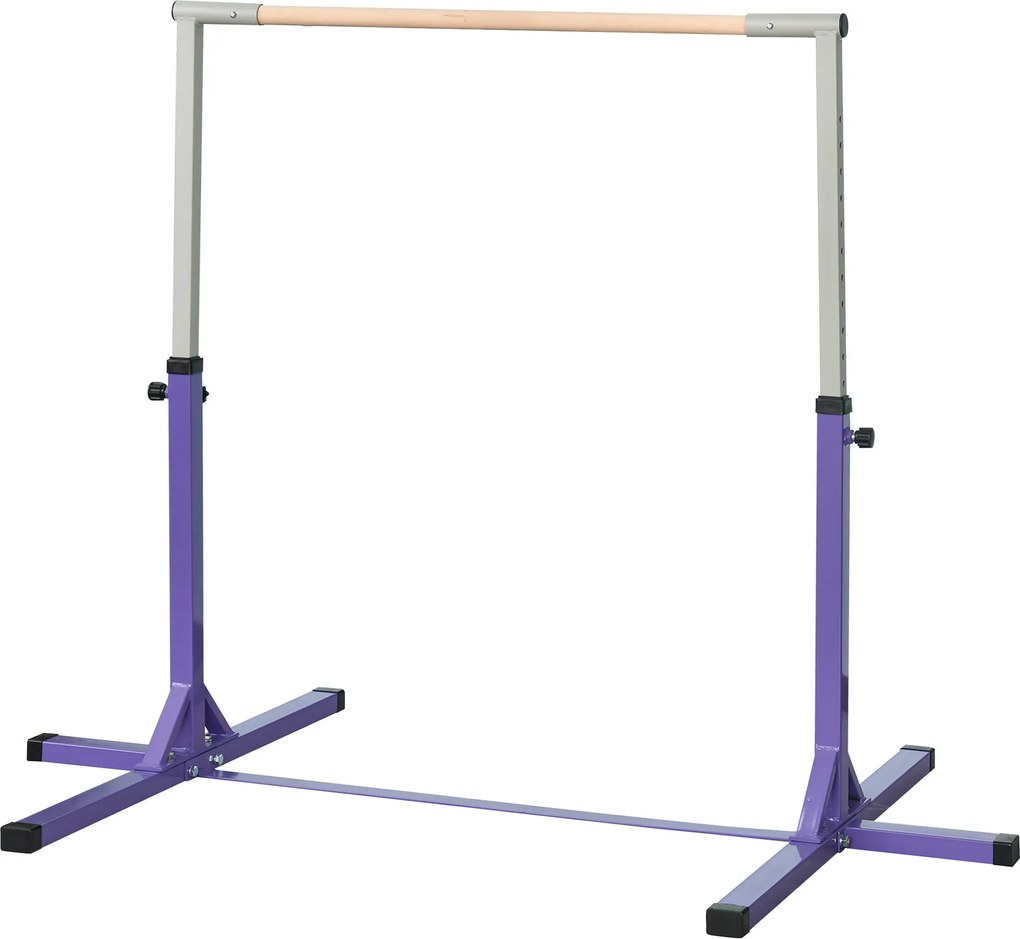 Barra de Ginástica para Crianças com Altura Ajustável 92-150 cm Barra Horizontal de Ginástica 194x121x150 cm Roxo