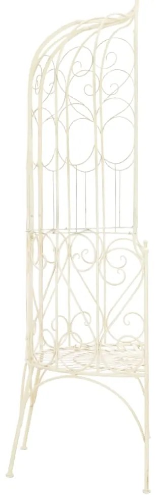 Banco de jardim 95 cm ferro antigo branco